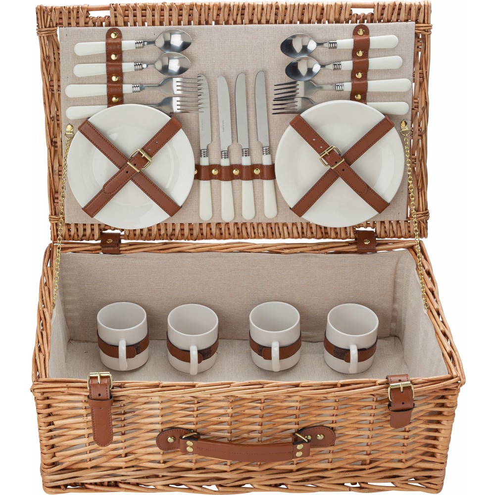 Piknikkosár 4 főnek (piknik, kemping, grill)