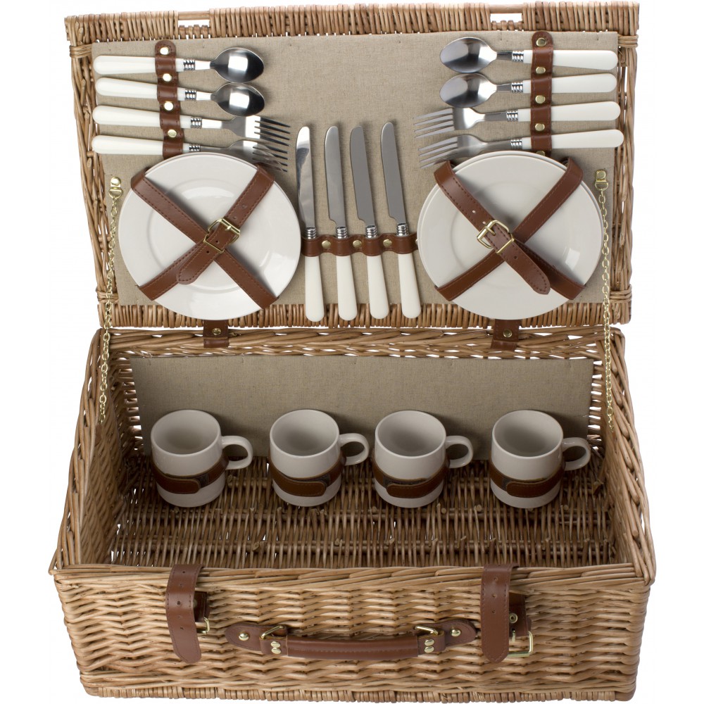 Piknikkosár 4 főnek (piknik, kemping, grill)