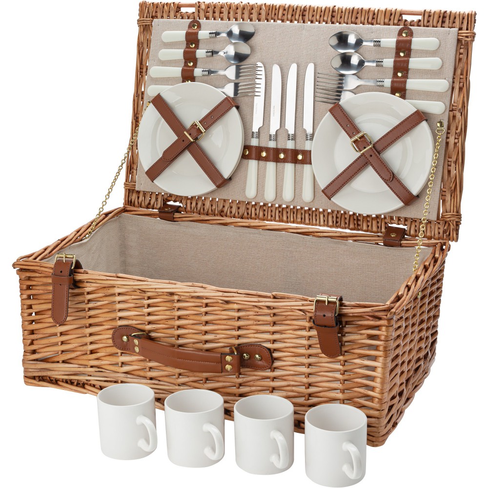Piknikkosár 4 főnek (piknik, kemping, grill)