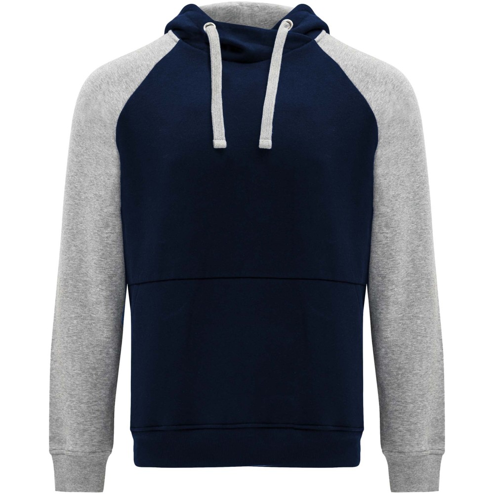 Roly Badet uniszex kapucnis pulóver, Navy Blue, Heather grey, 2XL