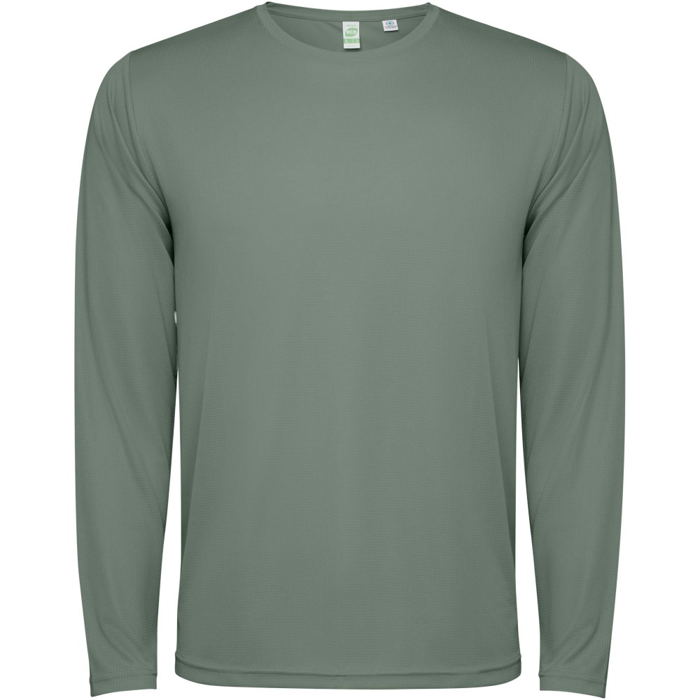 Roly Estoril hosszúujjú unisex póló, sötétzöld, XL