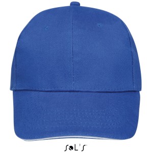 Sols Buffalo 6 paneles baseballsapka, Royal Blue/White, U