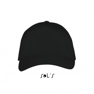Sols Long Beach 5 paneles sapka, Black/Royal, U (sapka)