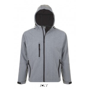 Sols Replay frfi kapucnis softshell dzseki, Grey Melange (dzseki)