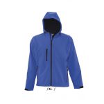 Sols Replay férfi kapucnis softshell dzseki, Royal Blue (SO46602RO)