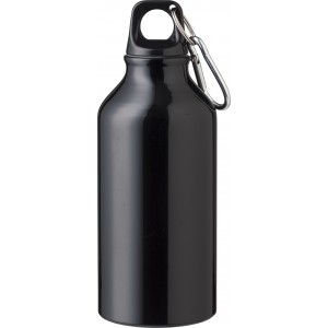 jraalumnium sportpalack, 400 ml, fekete (sportkulacs)