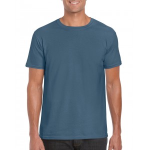 Gildan SoftStyle férfi póló, Indigo Blue (T-shirt, póló, 90-100% pamut)