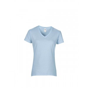 Gildan Premium ni V-nyak pl, Light Blue (T-shirt, pl, 90-100% pamut)
