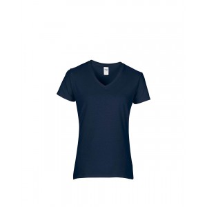 Gildan Premium ni V-nyak pl, Navy (T-shirt, pl, 90-100% pamut)