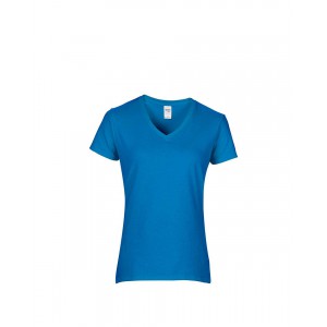 Gildan Premium ni V-nyak pl, Sapphire (T-shirt, pl, 90-100% pamut)