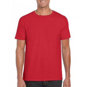 Gildan SoftStyle férfi póló, Red (T-shirt, póló, 90-100% pamut)