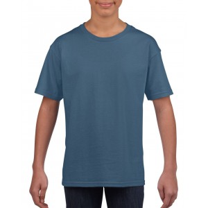 Gildan SoftStyle gyerekpl, Indigo Blue (T-shirt, pl, 90-100% pamut)