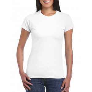 Gildan SoftStyle ni pl, White (T-shirt, pl, 90-100% pamut)