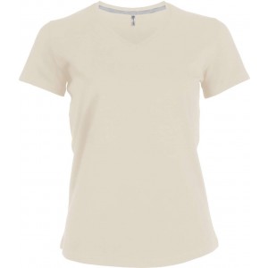 Kariban ni V-nyak pl, Light Sand (T-shirt, pl, 90-100% pamut)