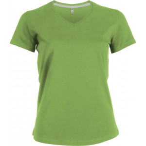 Kariban ni V-nyak pl, Lime (T-shirt, pl, 90-100% pamut)
