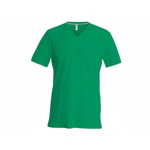 Kariban V-nyak frfipl, Kelly Green (T-shirt, pl, 90-100% pamut)
