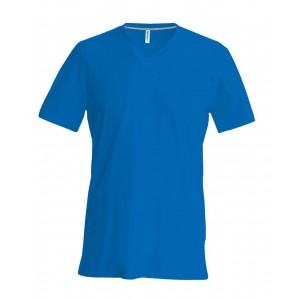 Kariban V-nyak frfipl, Light Royal Blue (T-shirt, pl, 90-100% pamut)