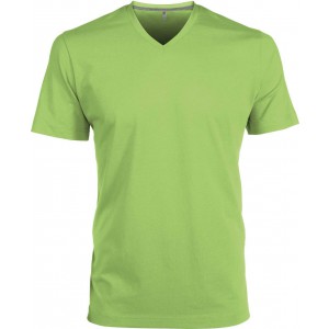 Kariban V-nyak frfipl, Lime (T-shirt, pl, 90-100% pamut)