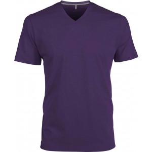 Kariban V-nyak frfipl, Purple (T-shirt, pl, 90-100% pamut)