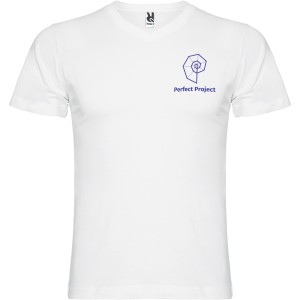 Roly Samoyedo V-nyak frfi pl, White (T-shirt, pl, 90-100% pamut)