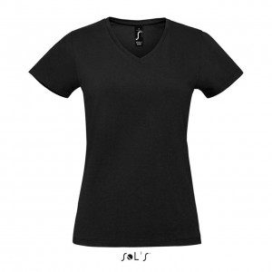 Sol's Imperial V-nyak ni pl, Deep Black (T-shirt, pl, 90-100% pamut)