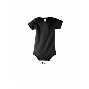 Sols Bambino baba body, Black (T-shirt, pl, 90-100% pamut)