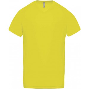 ProAct Frfi V-nyak sportpl, Fluorescent Yellow (T-shirt, pl, kevertszlas, mszlas)
