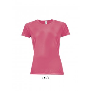 Sols Sporty raglnujjas ni pl, Neon Coral (T-shirt, pl, kevertszlas, mszlas)