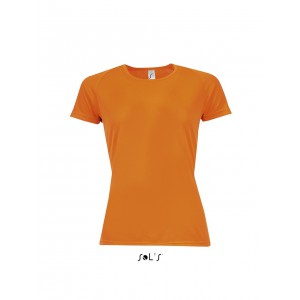 Sols Sporty raglnujjas ni pl, Neon Orange (T-shirt, pl, kevertszlas, mszlas)