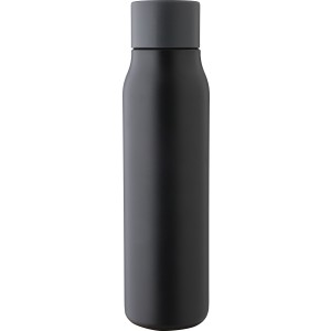 Újraacél palack, 600 ml, fekete