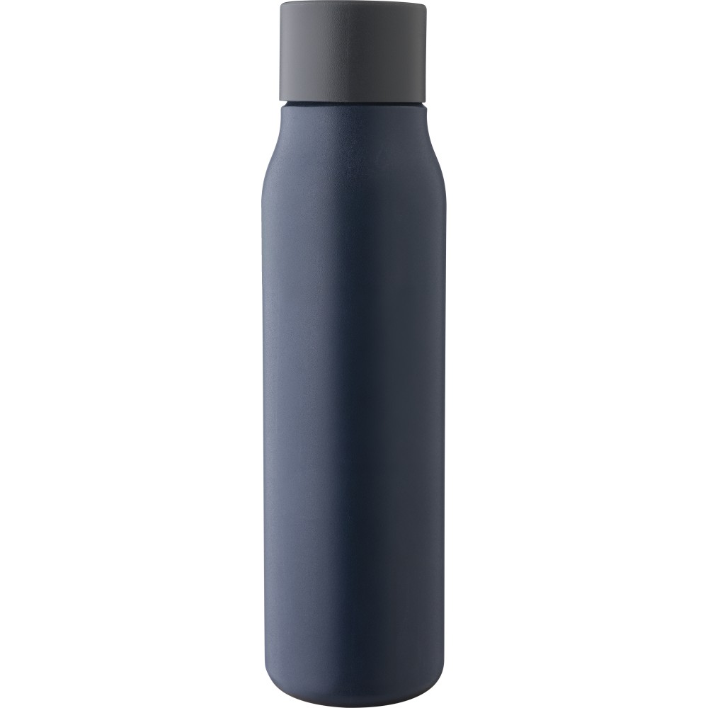 Újraacél palack, 600 ml, kék (termosz)