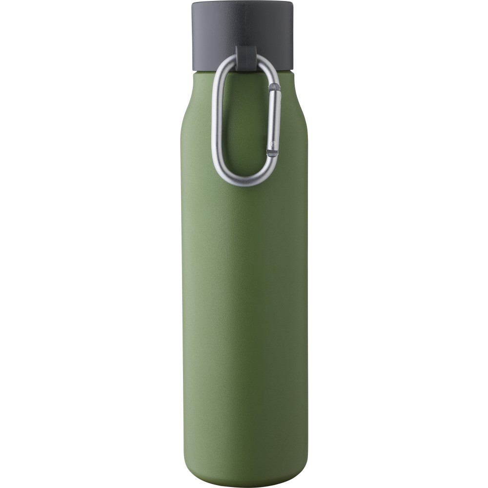 Újraacél palack, 600 ml, zöld (termosz)