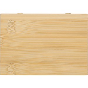 Manikrkszlet bambusz dobozban, barna (testpols)