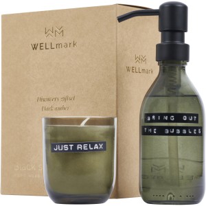Wellmark Discovery kzmos szappan s borostyn illat gyertya, zld (testpols)