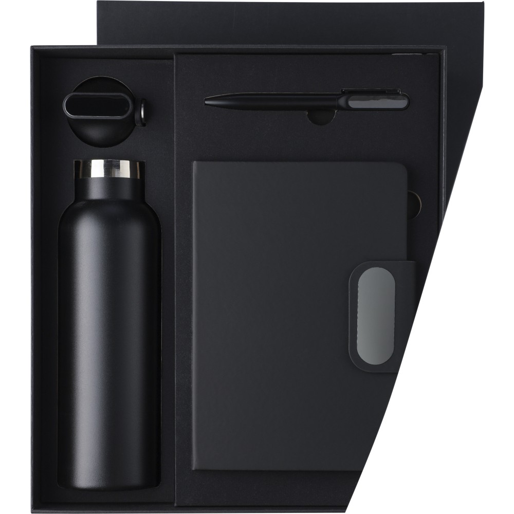 Irodai ajándékszett, fekete (tollkészlet)