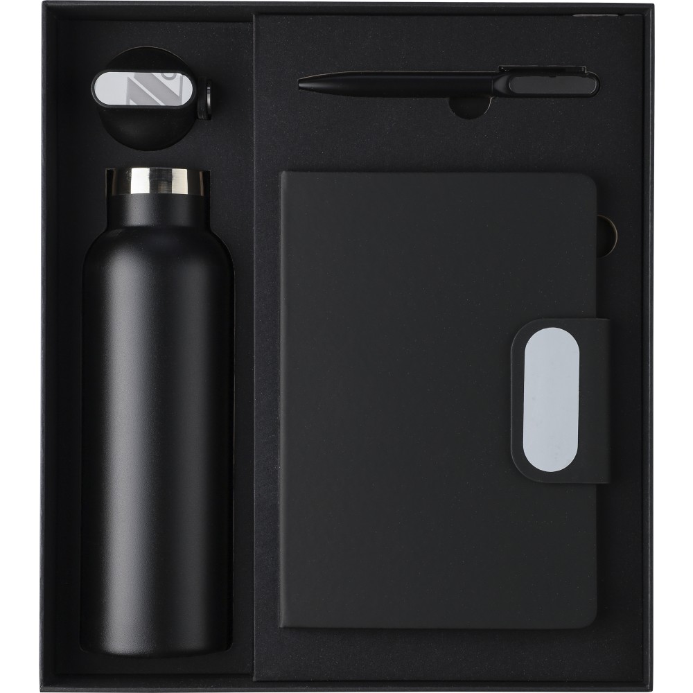 Irodai ajándékszett, fekete (tollkészlet)