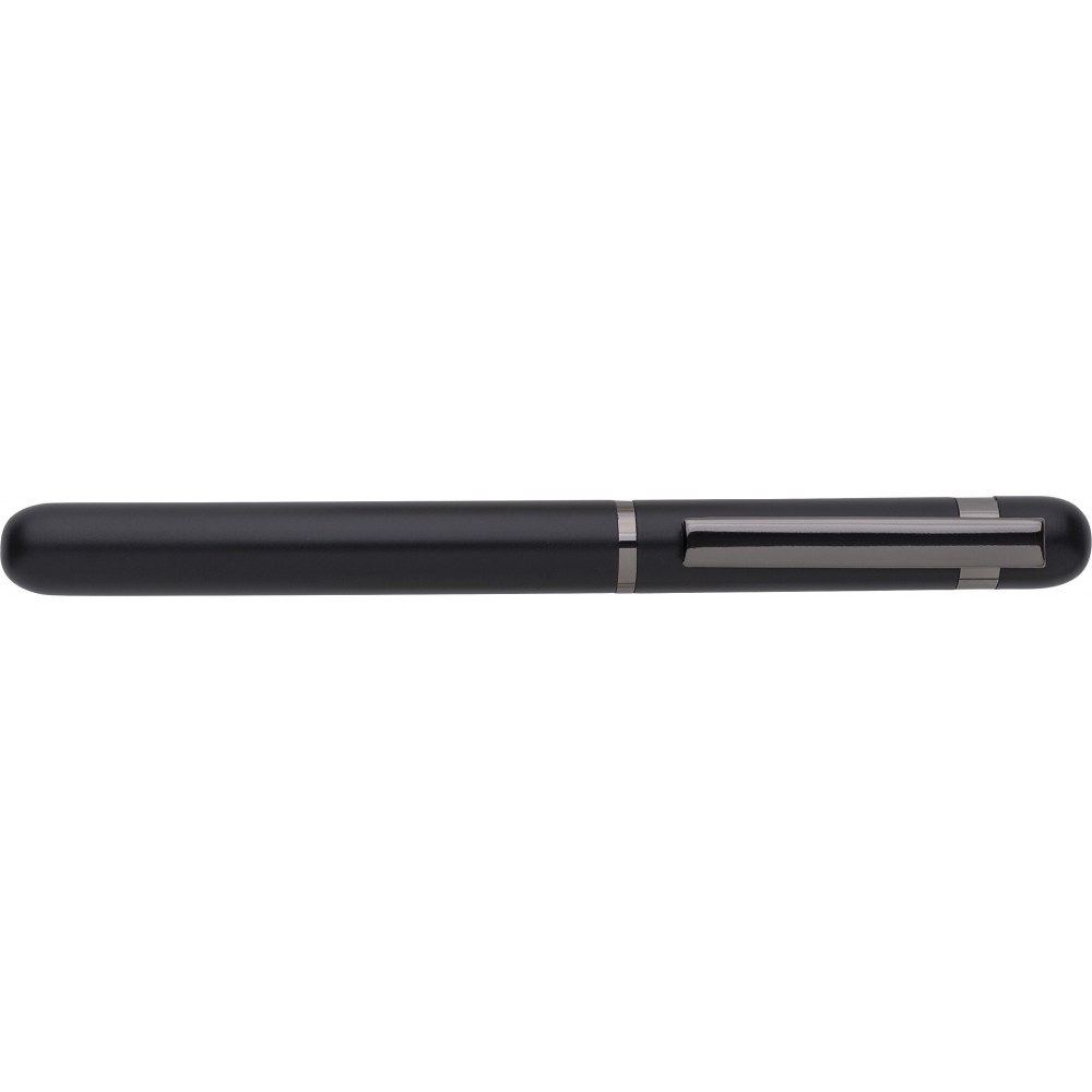 Alumínium és réz rollerball toll, fekete (töltőtoll, rollerball)