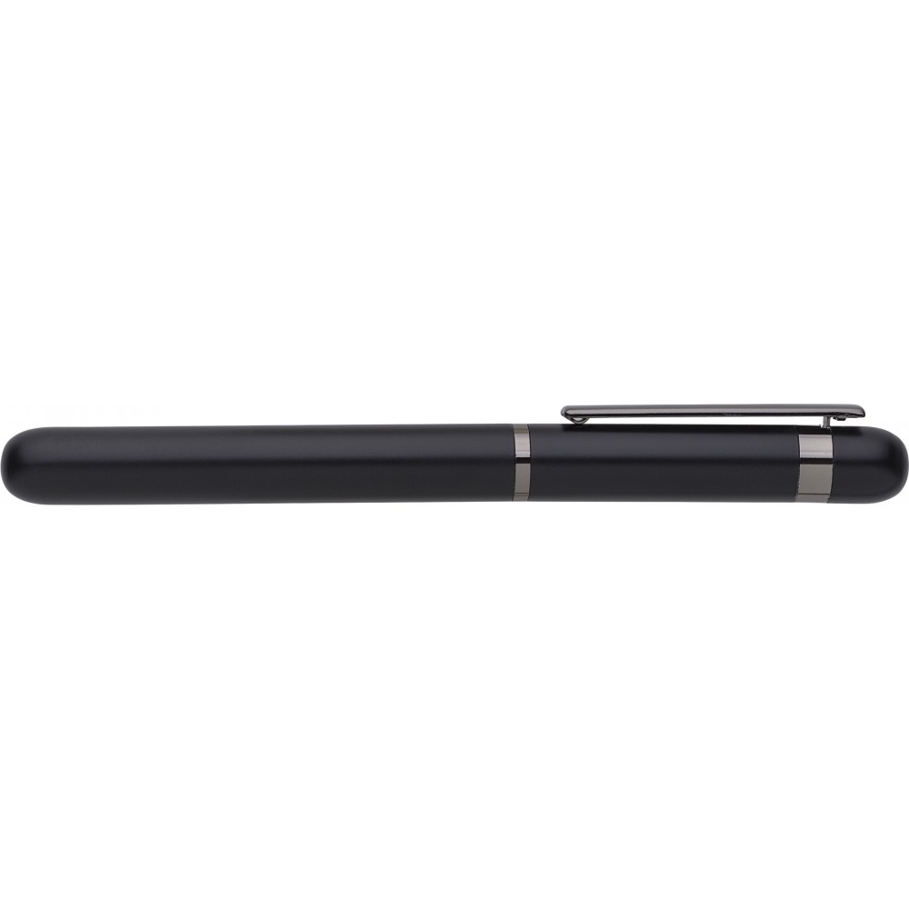 Alumínium és réz rollerball toll, fekete (töltőtoll, rollerball)
