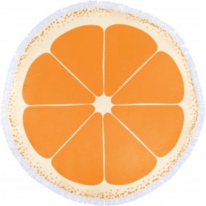 Kerek strandtörölköző, narancs (törölköző)