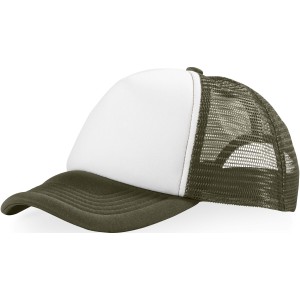 Trucker 5 paneles baseball sapka, zld/fehr