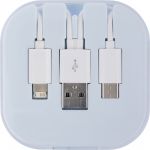 USB töltőkábel szett, fehér (8290-02)