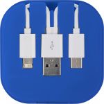 USB töltőkábel szett, kobaltkék (8290-23)