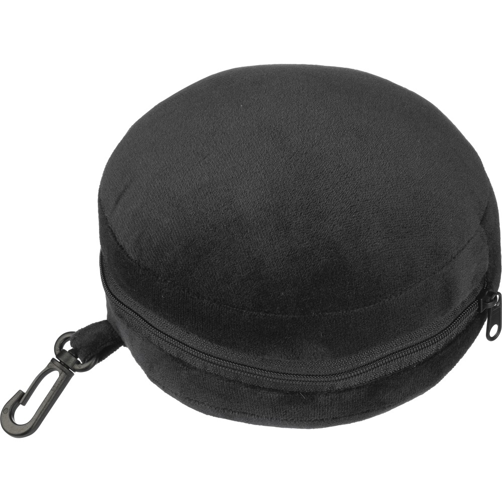 Poliészter útipárna készlet, fekete (utazócikk)