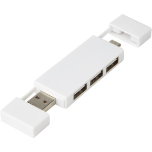 Mulan dual USB 2.0 hub, fehr (vezetk, eloszt, adapter, kbel)