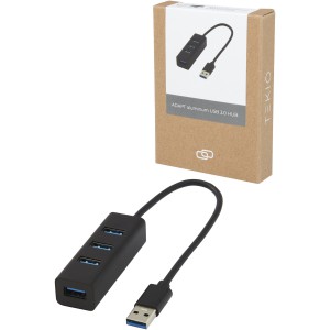Tekio ADAPT alumnum USB 3.0 eloszt, fekete (vezetk, eloszt, adapter, kbel)