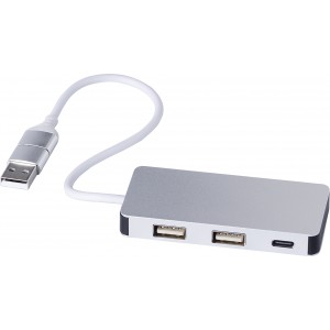 USB eloszt, ezst (vezetk, eloszt, adapter, kbel)