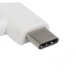 USB töltőkábel kulcstartó, fehér (vezeték, elosztó, adapter, kábel)