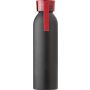 Alumnium palack, 650 ml, fekete/piros