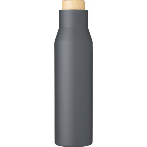 Rozsdamentes acl, duplafal palack, 500 ml, szrke (vizespalack)