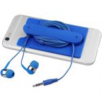 Wired fülhallgató és szilikon tok, kék (13499202)
